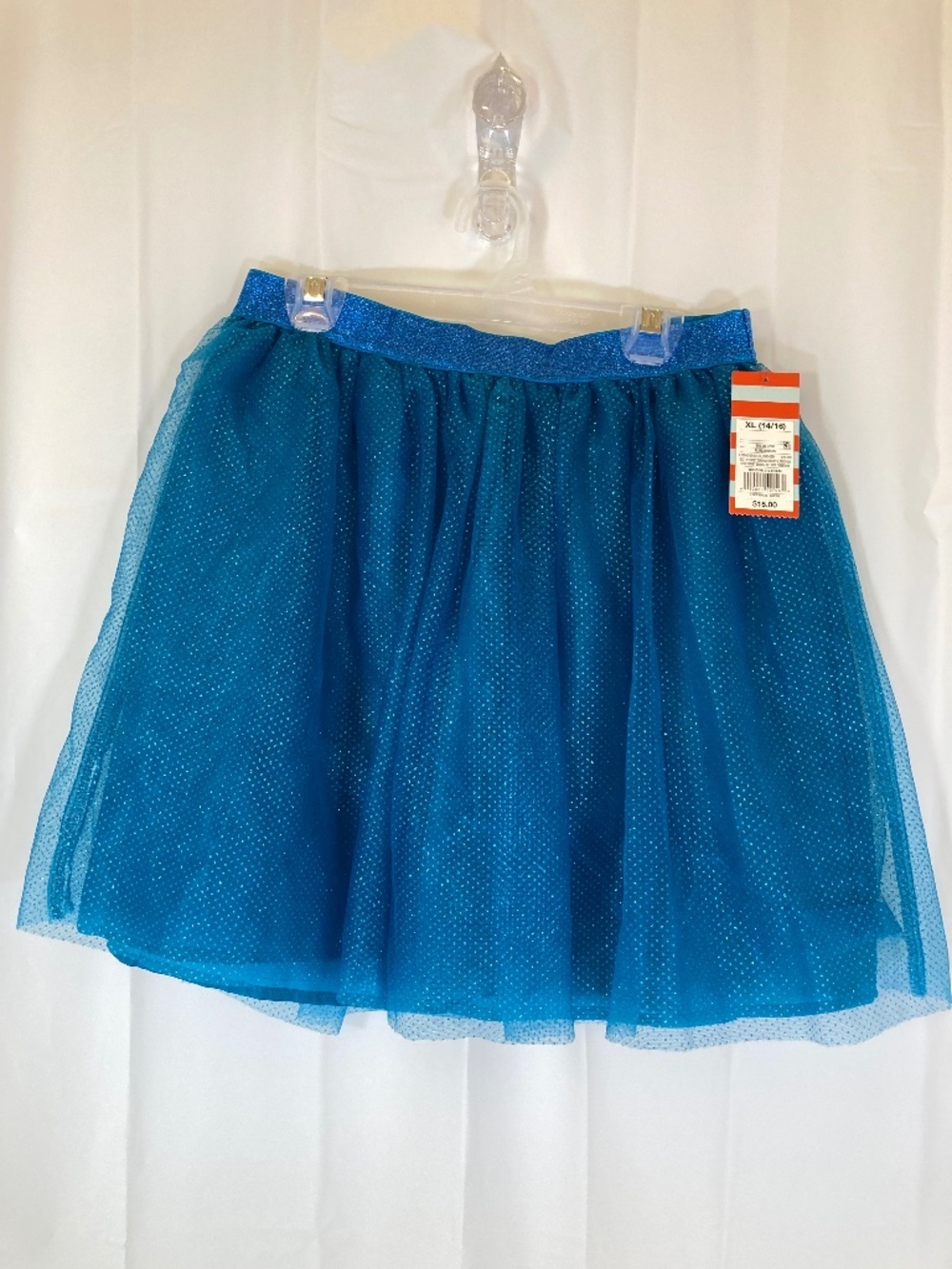 Cat & Jack Blue Glitter Sz XL 14/16 YOUTH Tutu Bottom NEVER WORN NWT Below Retai